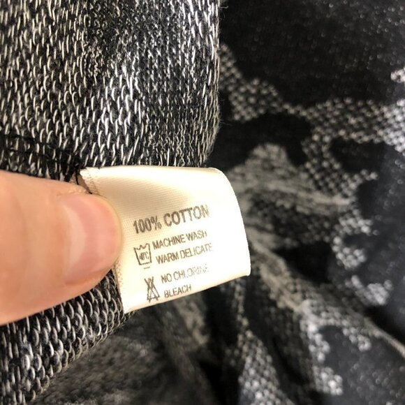 S--dry Black Grey Camoflauge Camo Raw Edge Long Sleeve Top Sz L - Picture 7 of 7